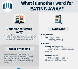 eaten synonym|eaten away synonym.